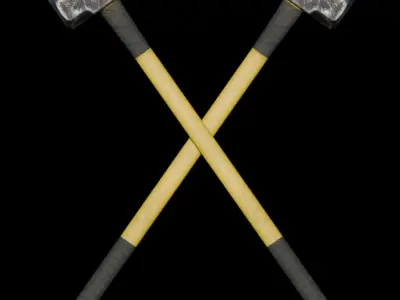 4K High Polly Industrial Sledge Hammer 3D model