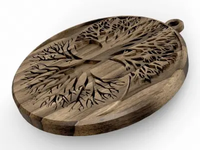 HM Life Tree Keychain 010 3D Printing Model  3D print model