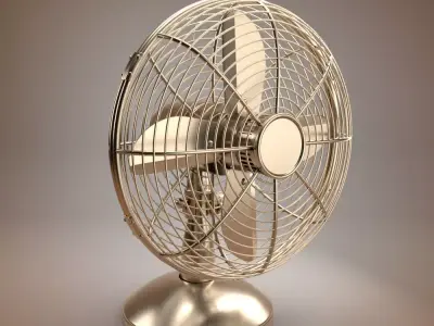 golden fan special  Free low-poly 3D model