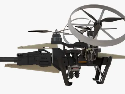 Sci-Fi Military Drone Vehicle 3D model