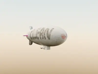Airships Low-poly 3D model