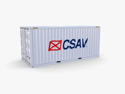 20ft Shipping Container CSAV v1 3D model