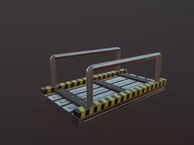 Short Bridge Low-poly 3D model