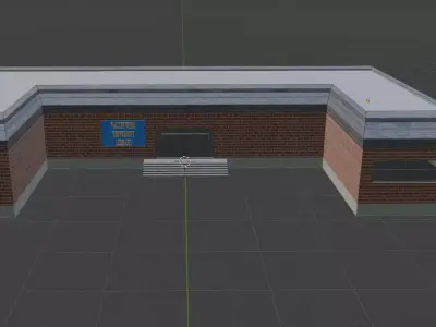 Valleywind University Library Free low-poly 3D model