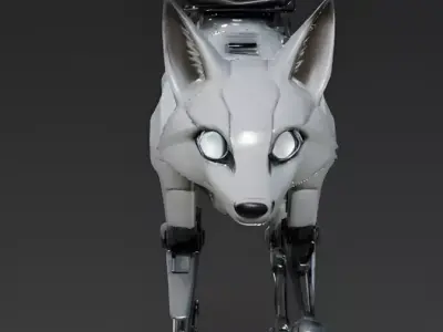 Robotic Scout Fox 3D Model Low-poly 3D model
