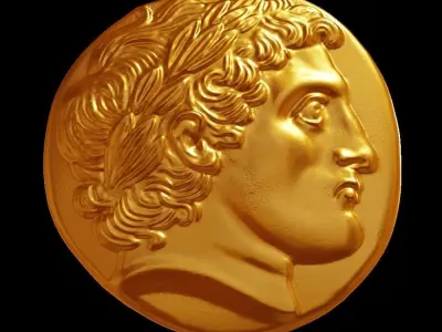 gold coin 3D print model