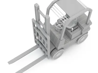 forklift 3D truck Low-poly 3D model