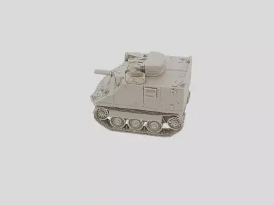 Tracked Armored Recovery Vehicle for 3D print 3D model