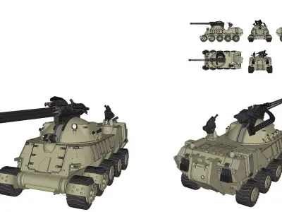 apc 3 military vehicle 3D model