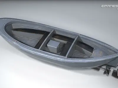 Boat 23 Low-poly 3D model
