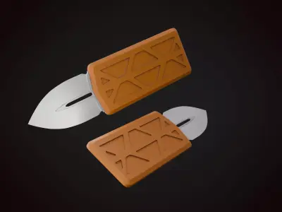 Knife 2 C Low-poly 3D model