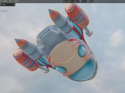 Sci-Fi Spaceship 3D Model 3D model