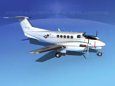 Beechcraft UC-12Q Huron V08 USMC 3D model