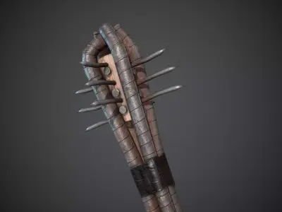 Spiked Weapon Rebar Melee Low-poly 3D model
