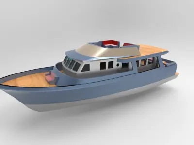 Mini passanger ship 3D model