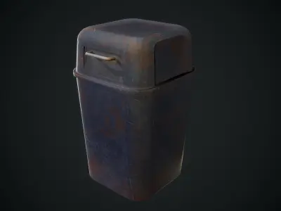 Litter Basket Low-poly 3D model