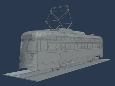PCC SNCV Tram Low-poly 3D model