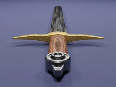 knight sword 3D model Low-poly 3D model