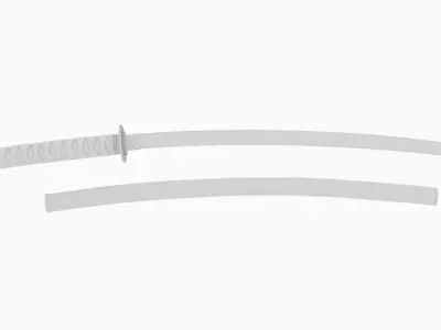 Katana samurai sword 3D model buy