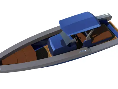 25 Feet Rib Boat 3D model