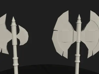 3d axe model two axes 3D model