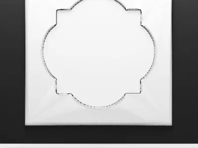Howard Elliott Raymus Hammered Silver Mirror  3D model