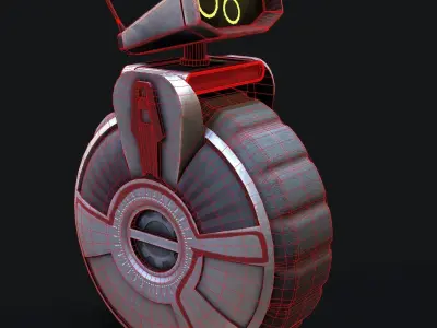 Drone Robot Low-poly 3D model