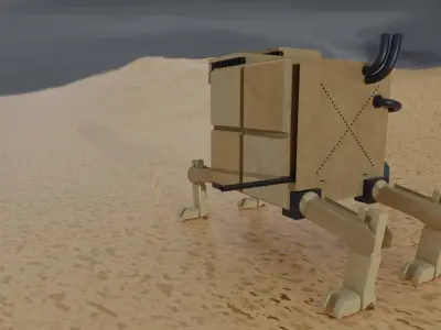 Robot Walker Low-poly 3D model