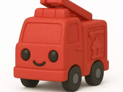 Chibi Fire Truck Pal 3D print model