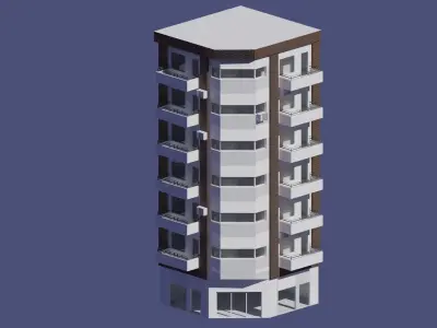 Buenos Aires Style Building 7 Free 3D model