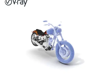 Custom Motorcycle D Model Pack Low-poly 3D model