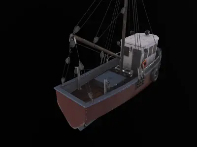 3D Boat - Low poly Low-poly 3D model