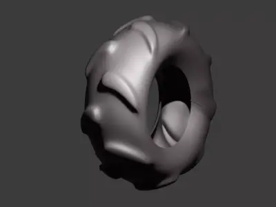 A beautiful tire model for tractor 3D model