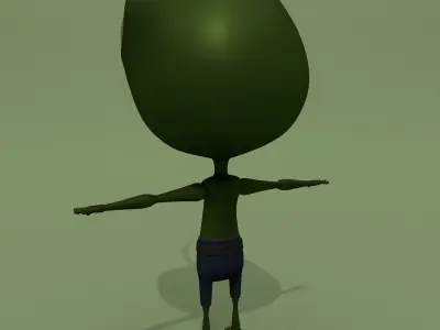 Cartoon Ant Green 3D model