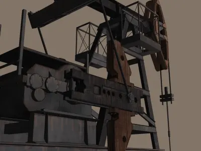 Oil Extractor Low-Poly Low-poly 3D model