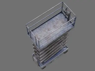 Scissor Lift 1B Low-poly 3D model