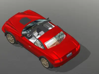 Sporty sports car Free 3D model