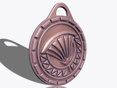 ANCIENT EGYPT ARTIFACT SYMBOL LOUTS FLOWER PENDANT M02 Free 3D print model