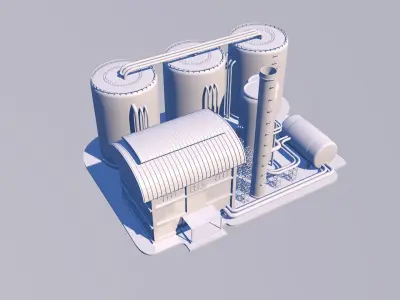 Petroleum Factory 3D model
