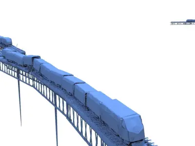 Train track extended 3D model