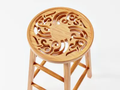 Interior Furniture Stool  3D model