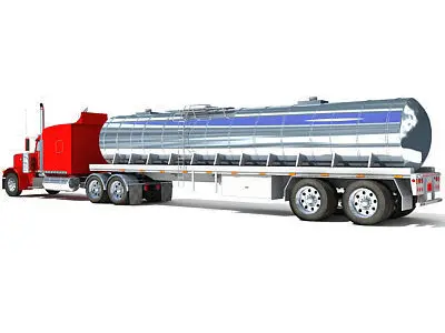 Red Tanker Truck 29 3D model