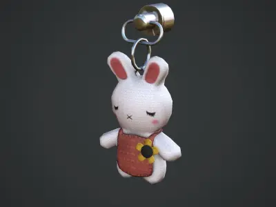 Rabbit Weapon Charm - Low Poly Game Ready Low-poly 3D model