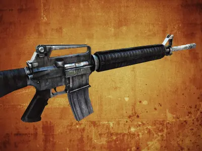 M16 Assault rifle Low-poly 3D model