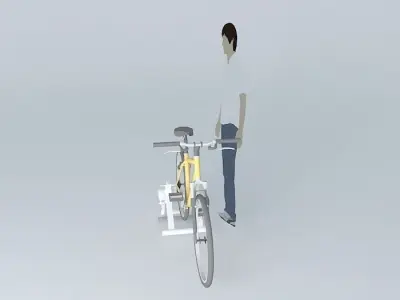 Bicycle pedal power electric generator Free 3D model