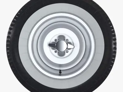 Retro Car Wheel M 1 3D model