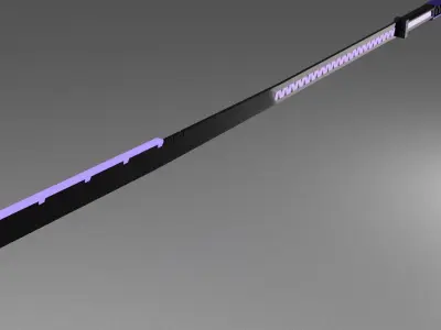 Katana led light bar Low-poly 3D model