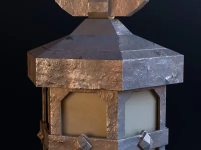 Old Age Iron Lantern 3D model