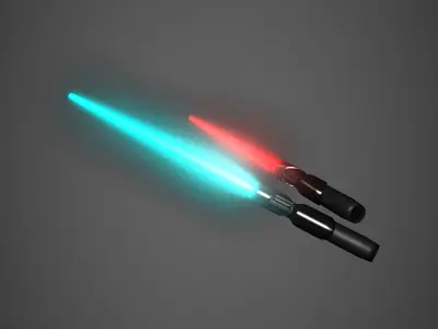 Lightsaber two star wars lightsabers 3D model