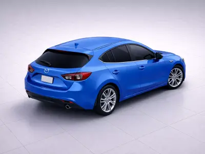 Multi-Purpose Low Poly Hatchback Low-poly 3D model